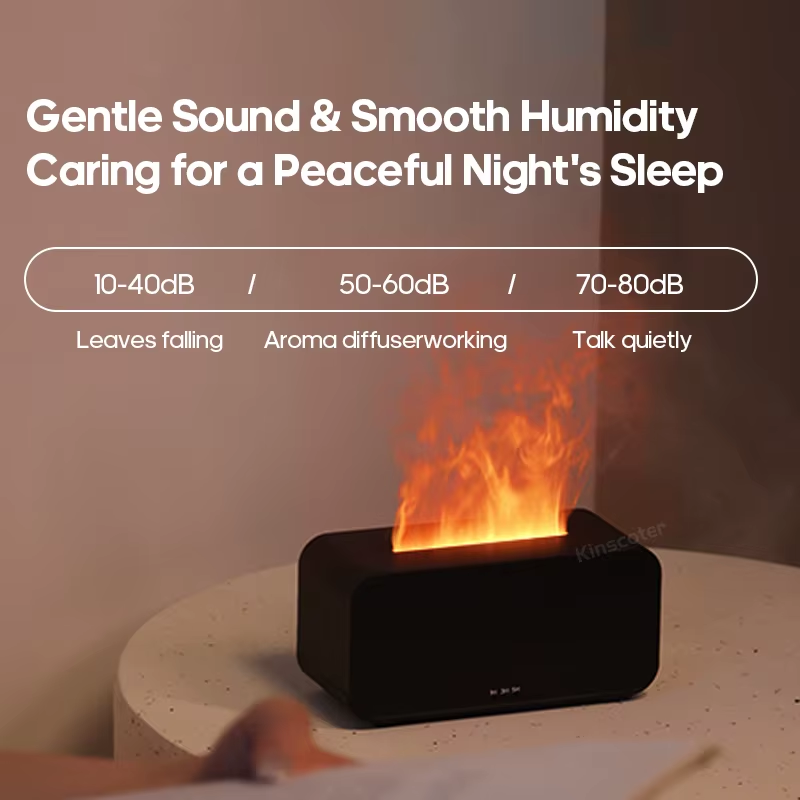 Aroma Diffuser Simulation Colorful Flame Air Humidifier Can Add Essential Oil Timing Setting Ultrasonic Cool Mist Maker Fogger