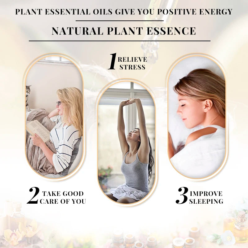 10ml Pure Natural Essential Oil Blend: Lavender, Jasmine, Rose, and Vanilla for Diffusers, Humidifiers, Massage, Candle, and Soap Making